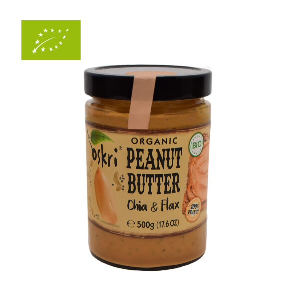 Peanut Butter mit Chia- und Leinsamen